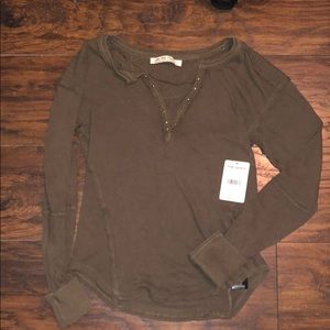 NWT Free People Olive Top